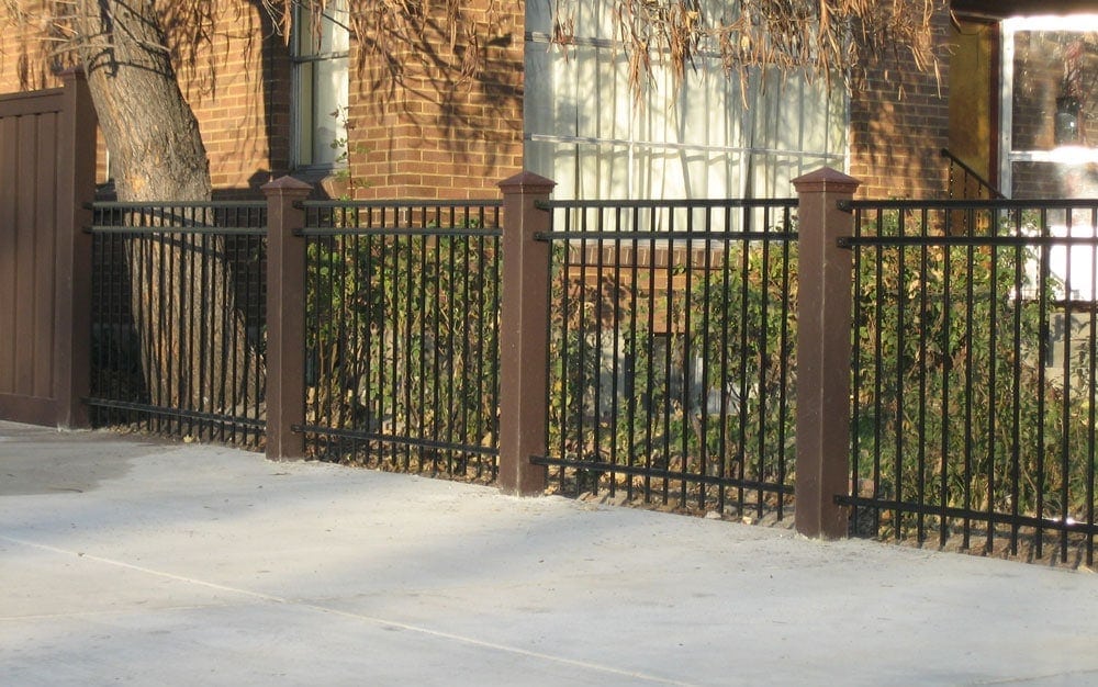 Trex Fence with IronGuard Concrete Trex Fence with IronGuard Concrete