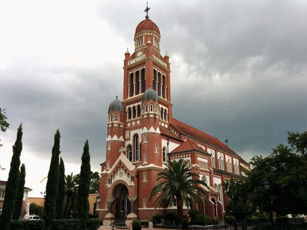 Project Spotlight – AAA Quality Fence – Lafayette 3 The outside of the Cathedral of St. John the Evangelist in Lafayette Louisiana