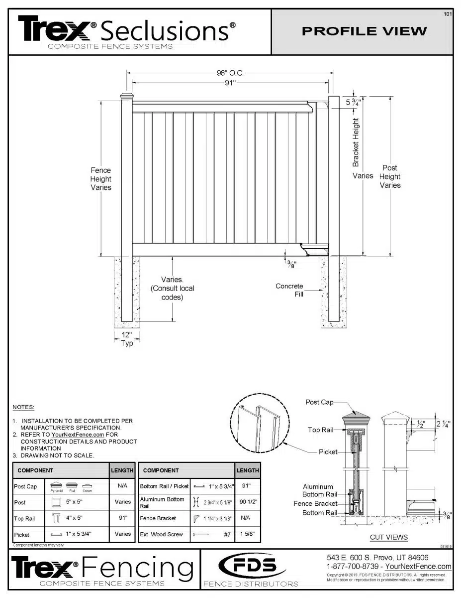 2019 - SECLUSION PROFILE 101 Drawings