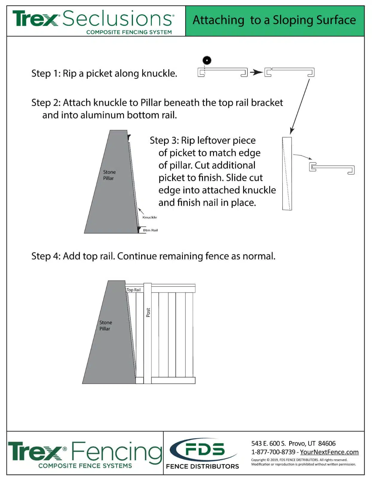 Attaching to a Sloping Surface >> Seclusions Install Guides 5