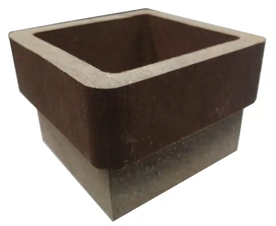 post-cap-adaptor An adaptor for the 5" x 5" Trex post caps used to attach caps to obsolete 5.5" x 5.5" posts
