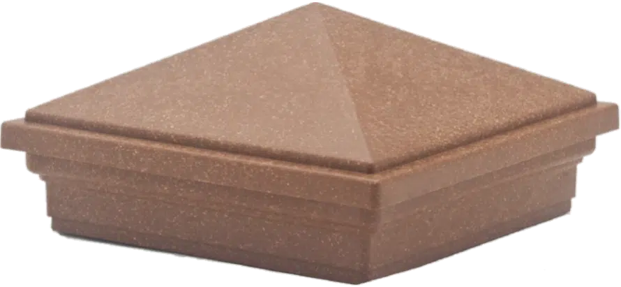 trex-fencing-pyramid-post-cap Pyramid Post Cap for Trex Fencing Post in Saddle color
