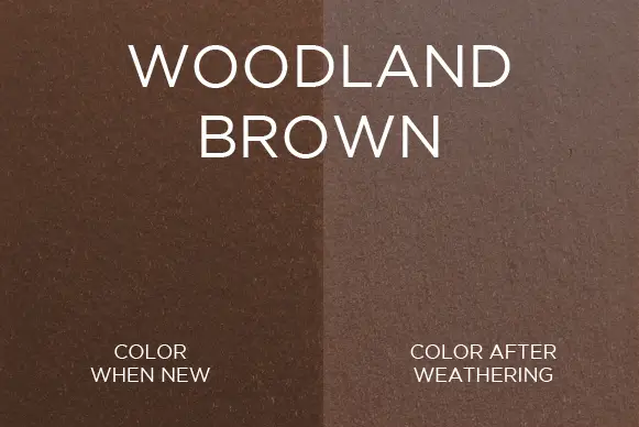 Color-Swatch-Trex-Fencing-SD-02 Woodland Brown color comparison new vs weathered