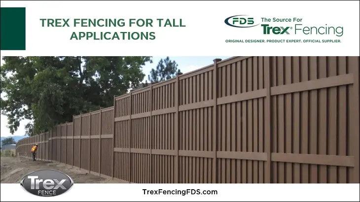 Trex Fencing for Tall Fence Enclosures and Perimeters 3 Tall Fence installed with Trex Fencing materials