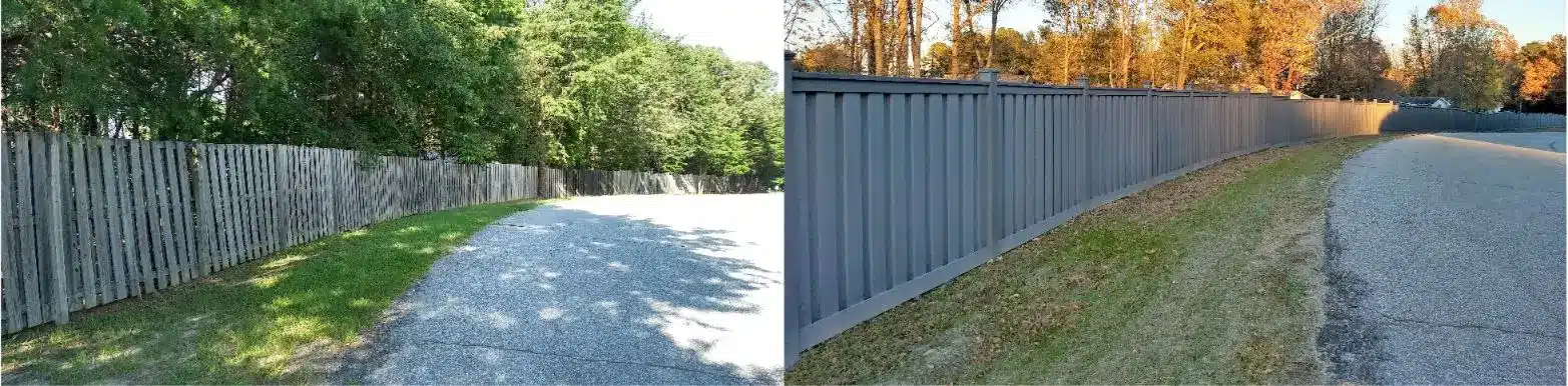 before-and-after-wood-fence-replaced-by-trex Gallery 83